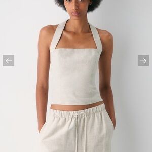 Aritzia whisper linen halter top